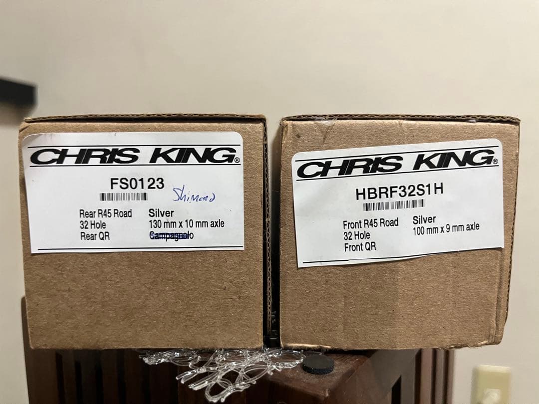 ChrisKing R45 RoadHUB FRハブセット　クリスキング　カンパ
