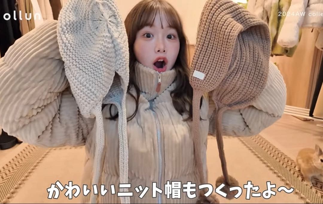 ollun オルン　きりまる　ponpon Knit hat
