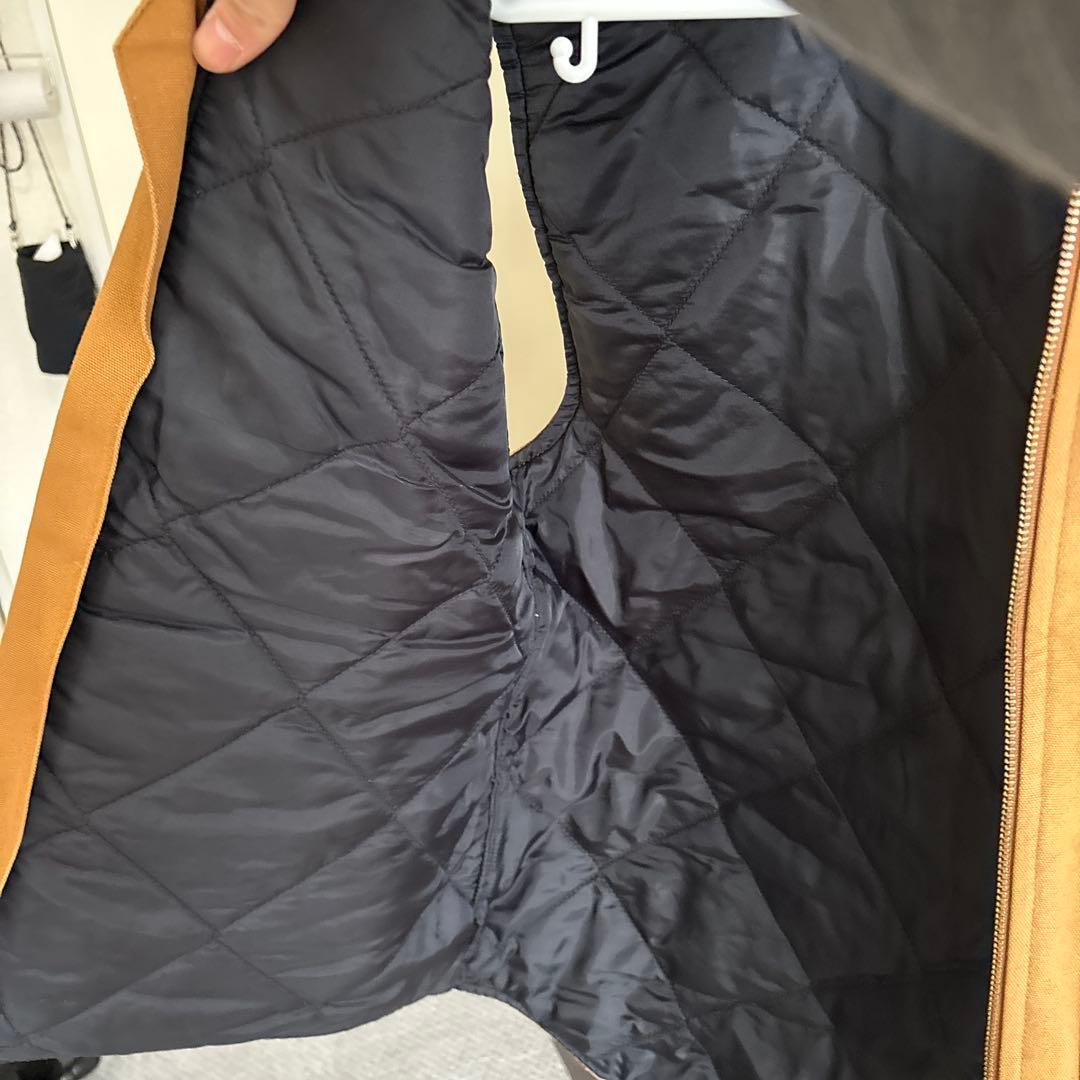 美品　Carhartt ブラウン ジッパーベスト Lサイズ