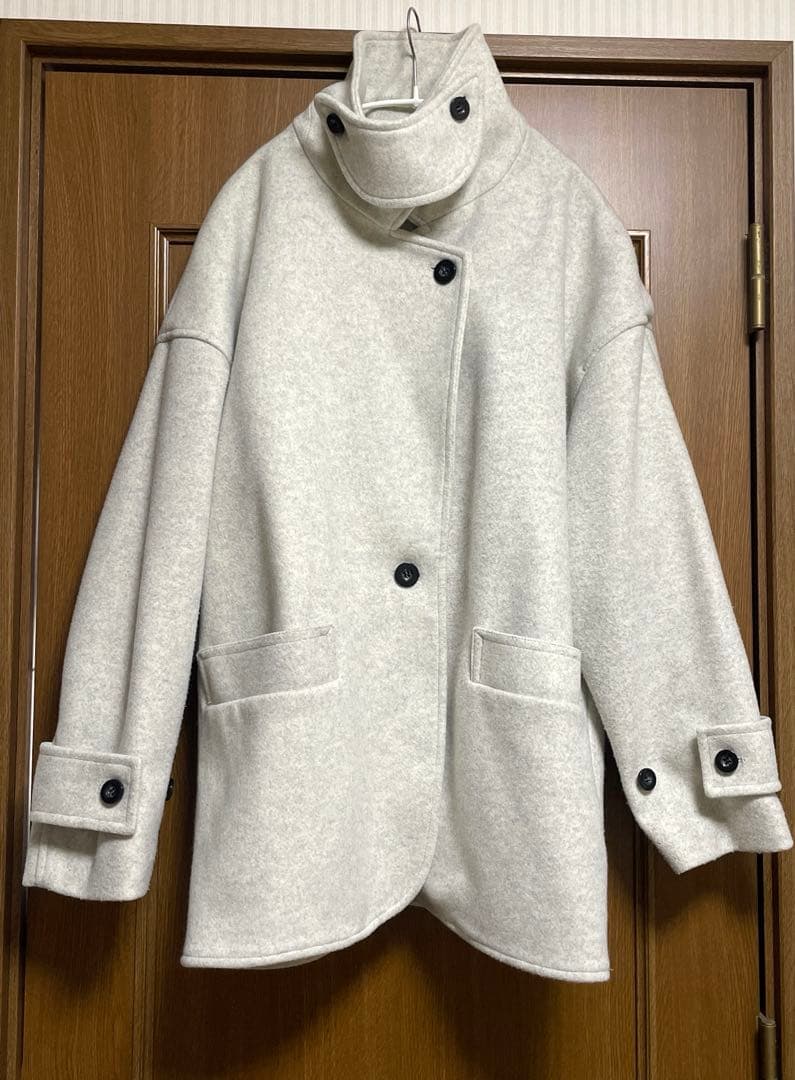 【KBF】コクーンミドルコート　oatmeal
