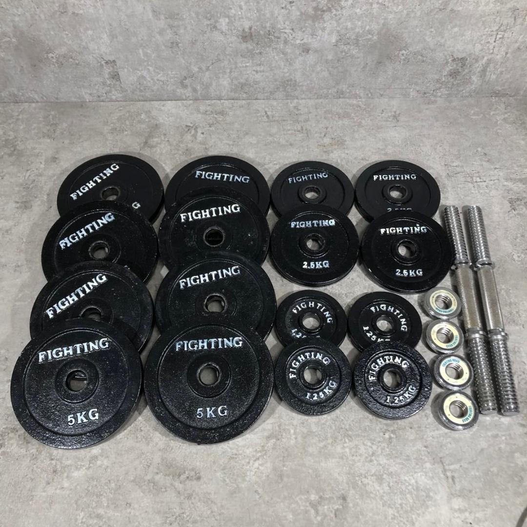 人気 FIGHTING ROAD ダンベル 60kgセット 片側30kg ②