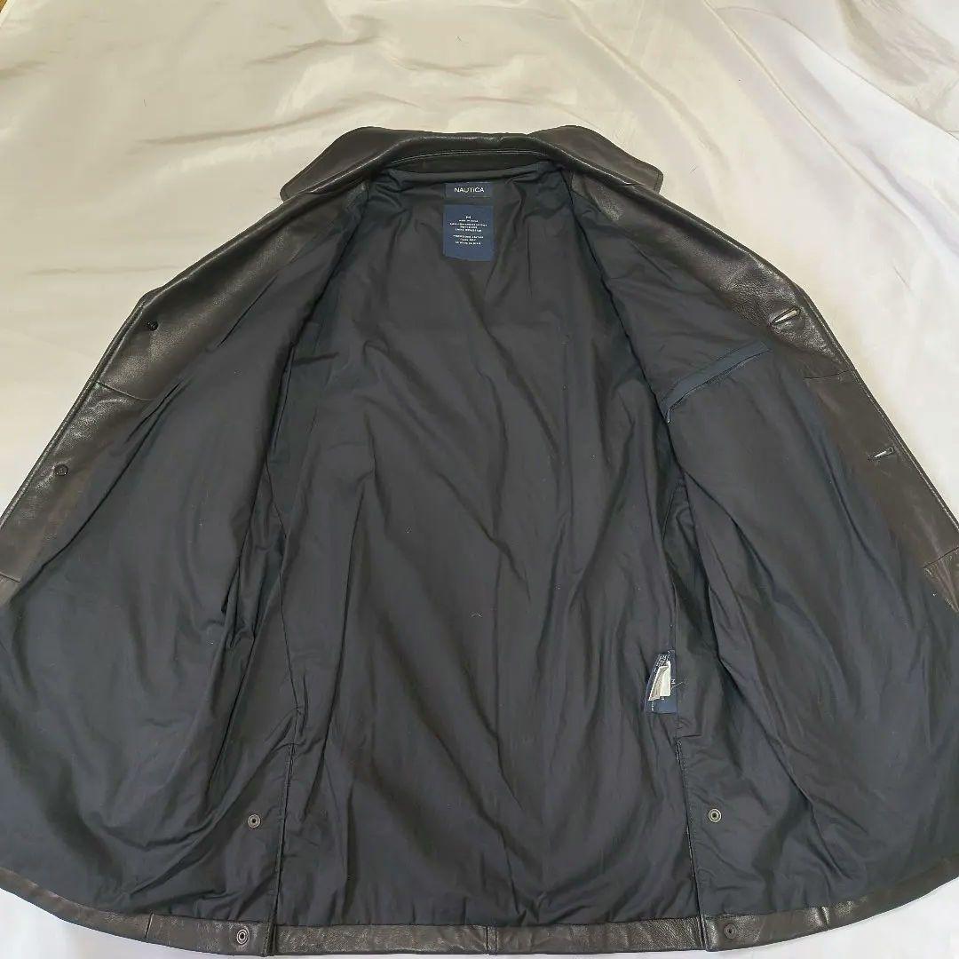 NAUTICA ブラック レザー ジャケット M 羊革