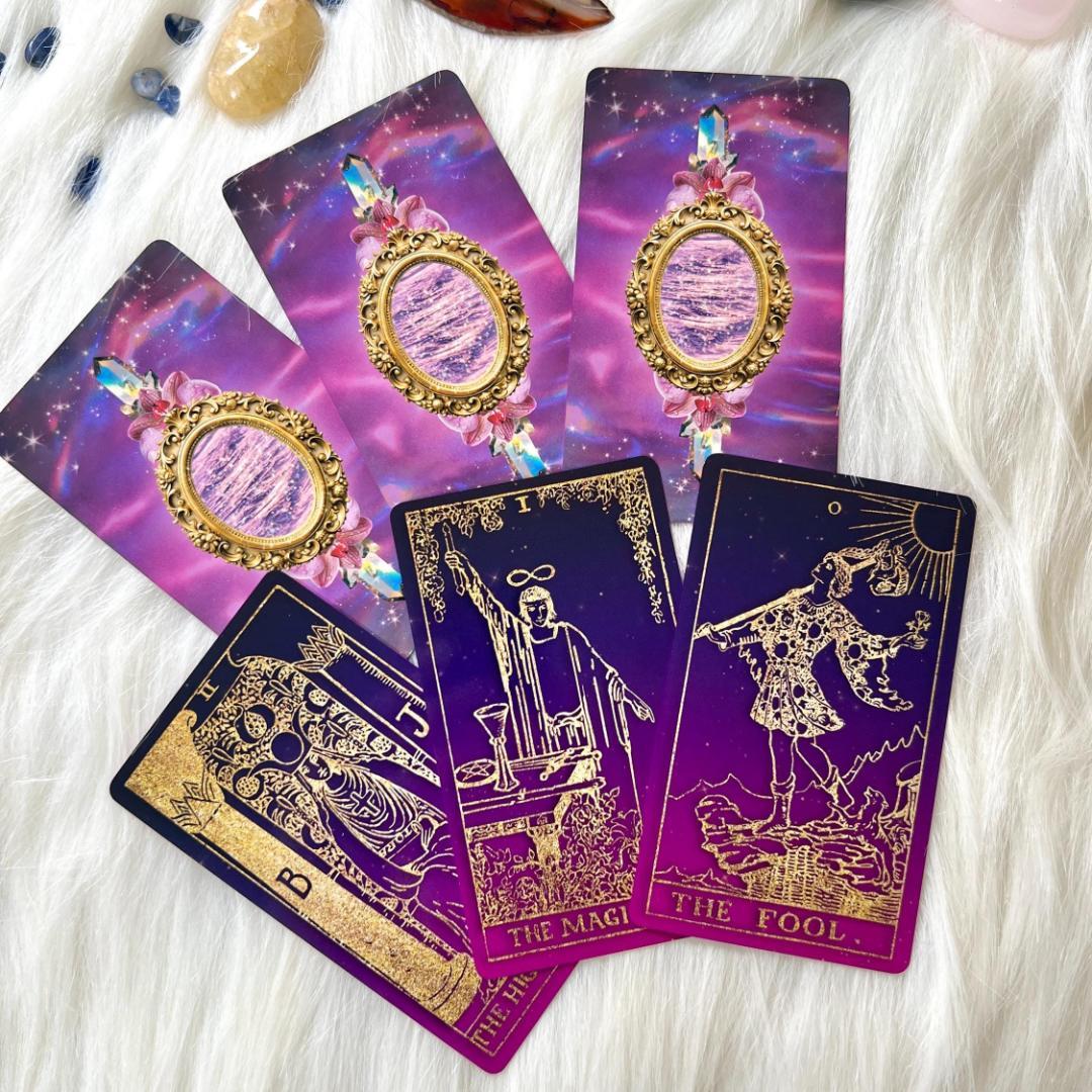 【正規品タロットカード】入手困難希少品✨美麗レア色✨紫グラデーション×ゴールド