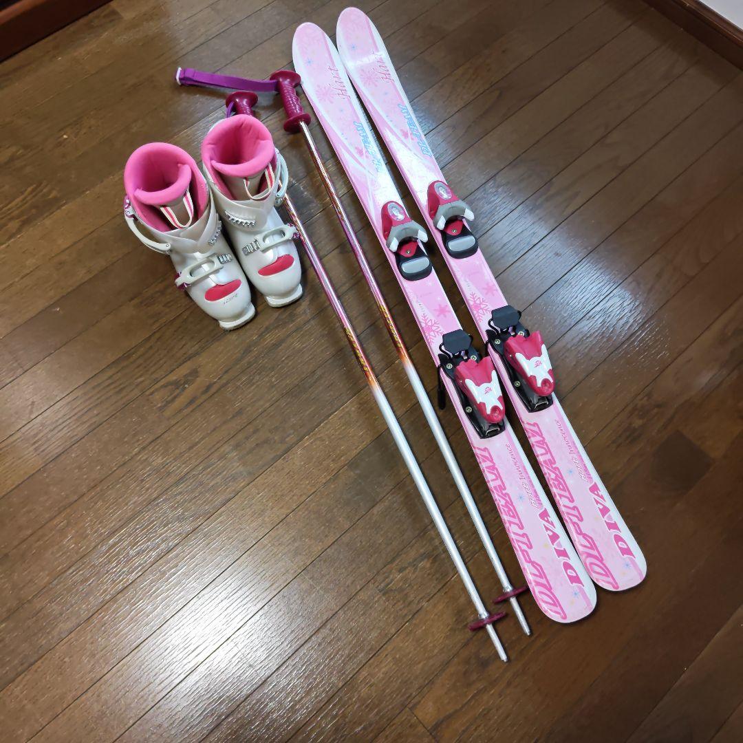 【送料込み】ジュニアスキーフルセット118m　21/22cm