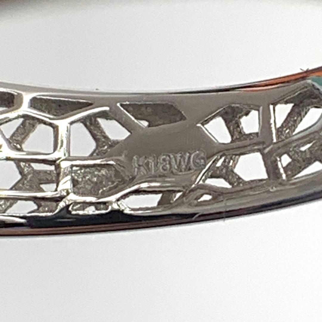 ホワイトゴールドパールリング15号 18KWG パール9.2mm 3.4g