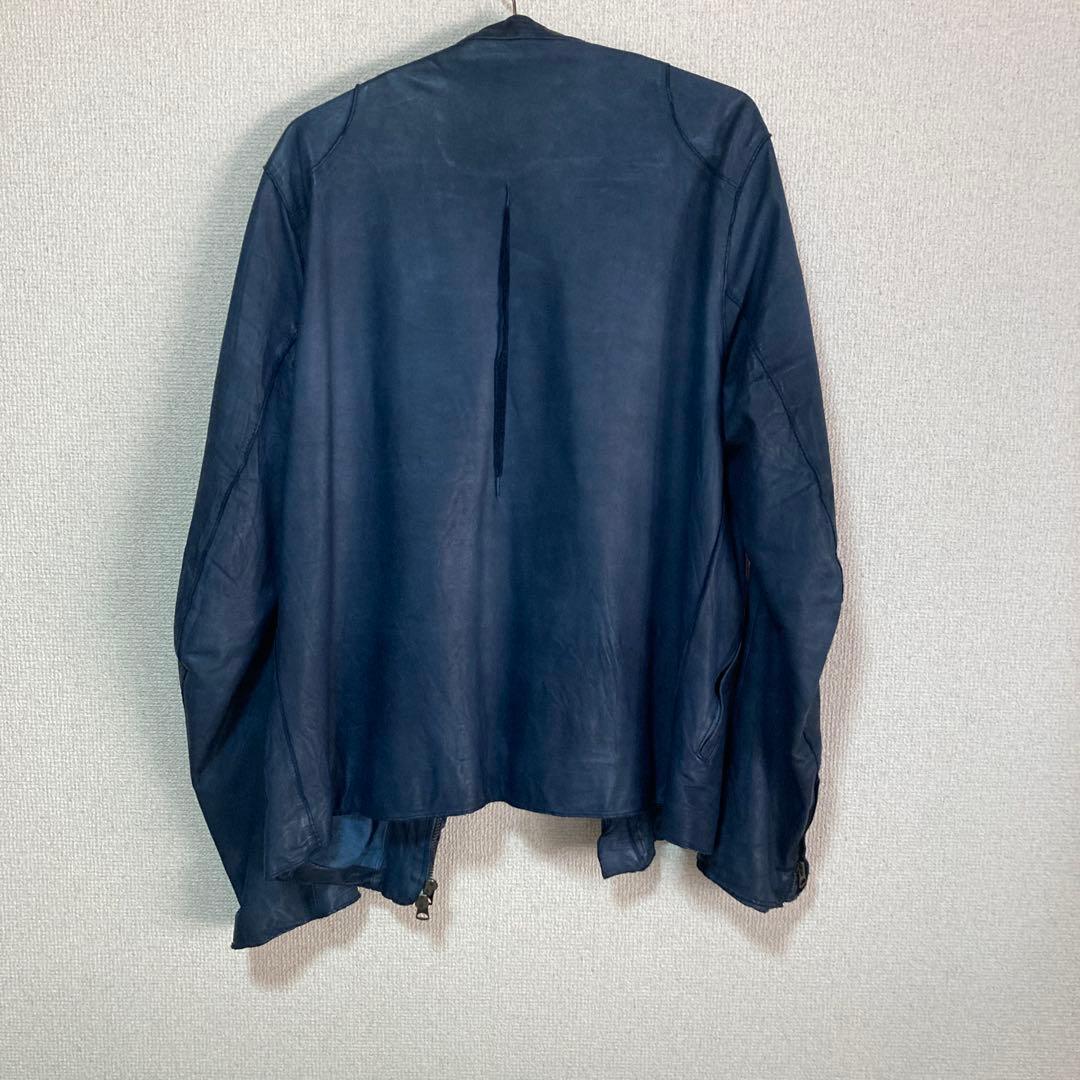 sissi ネイビー レザージャケット シングルライダース
