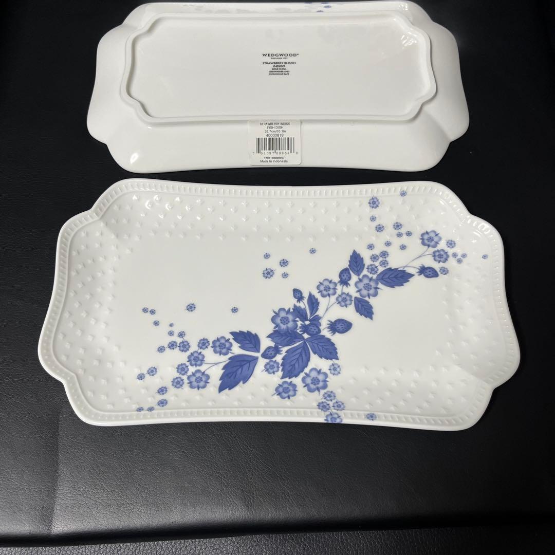 ［新品］ストロベリーブルームインディゴ　フィッシュディッシュ3枚