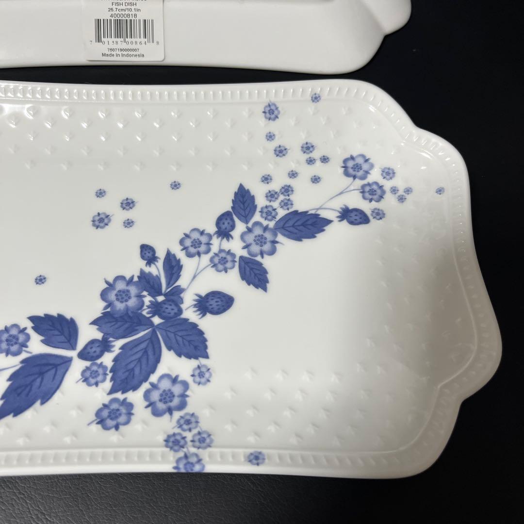 ［新品］ストロベリーブルームインディゴ　フィッシュディッシュ3枚