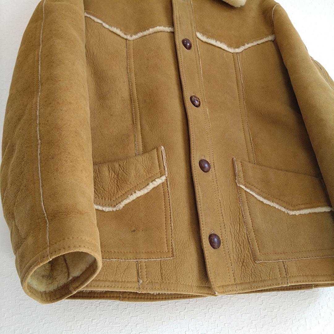 【美品・USA製】70s ビンテージ　ムートンジャケット　size38