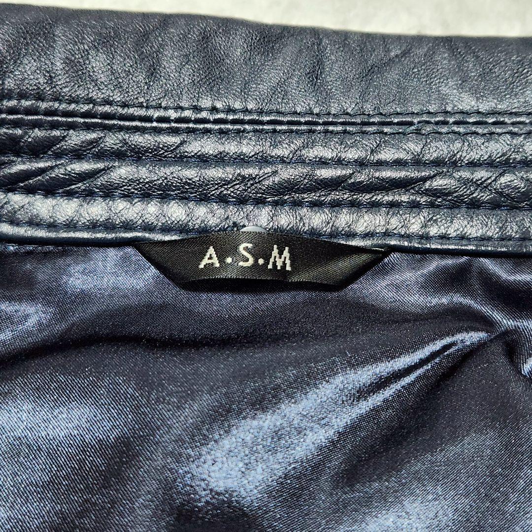美品✨️ A.S.M レザージャケット シングルライダース ラムレザー 本革