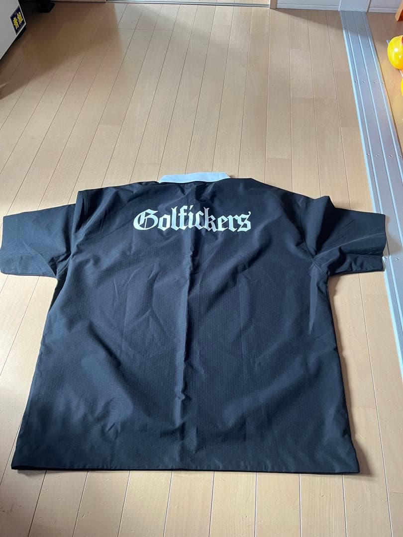 ゴルフィッカーズ　半袖　ハーフジップ　ブラック　XL
