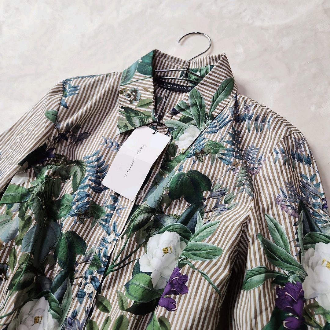 新品タグ付き ZARA ボタニカル柄 ロングワンピース ガウン 2WAY 完売