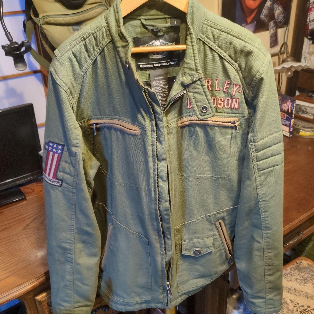 Harley-Davidson ミリタリースタイルジャケット オリーブグリーン
