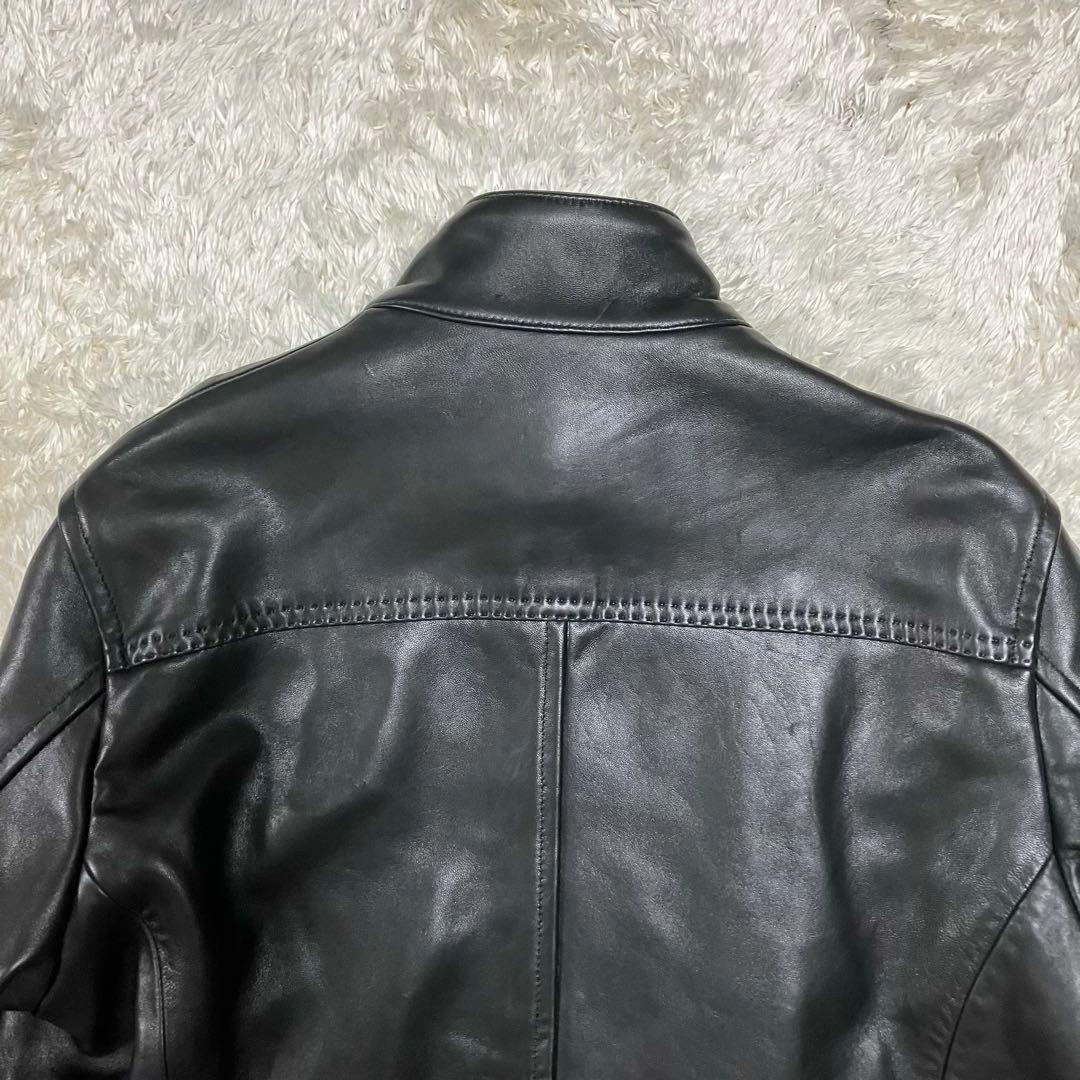 【美品】TETE HOMME スタンドカラーシープレザージャケット　大きいサイズ