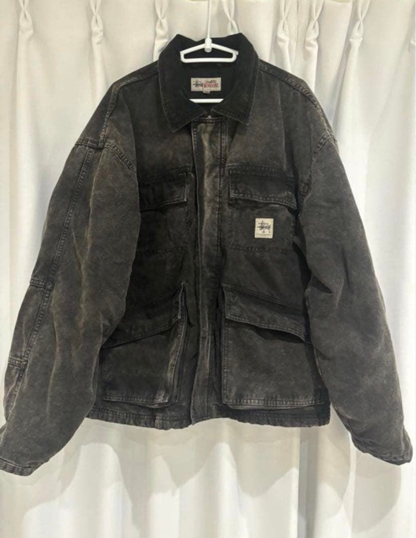 ジャケット・アウター STUSSY WASHED CANVAS SHOP JACKET
