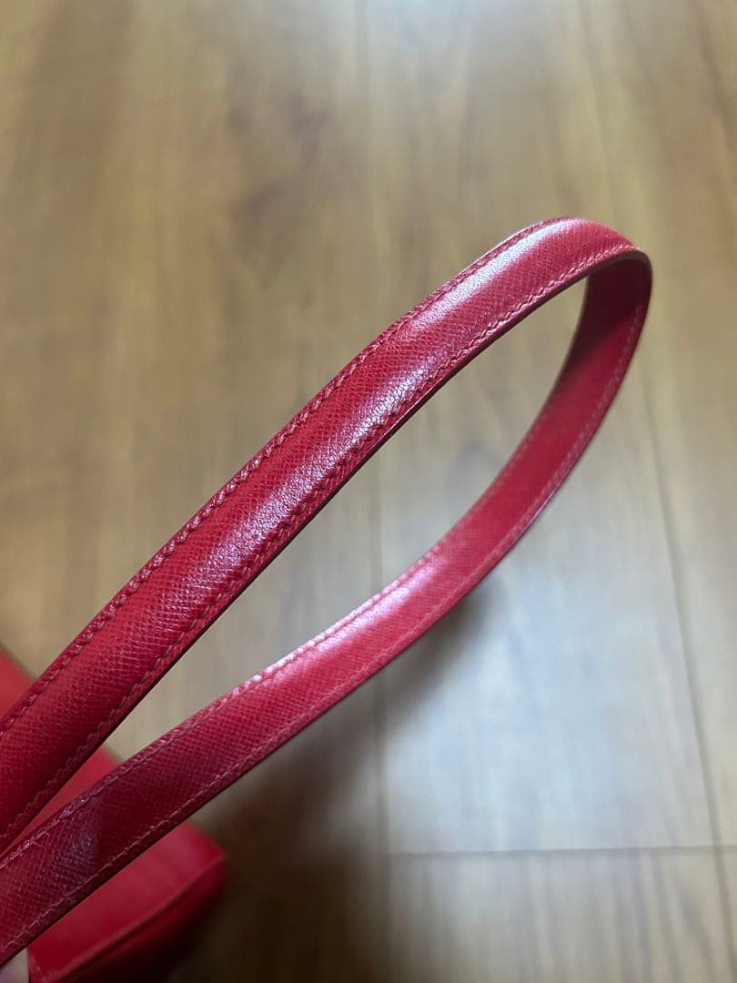 PRADA 赤 ハンドバッグ ショルダー付き