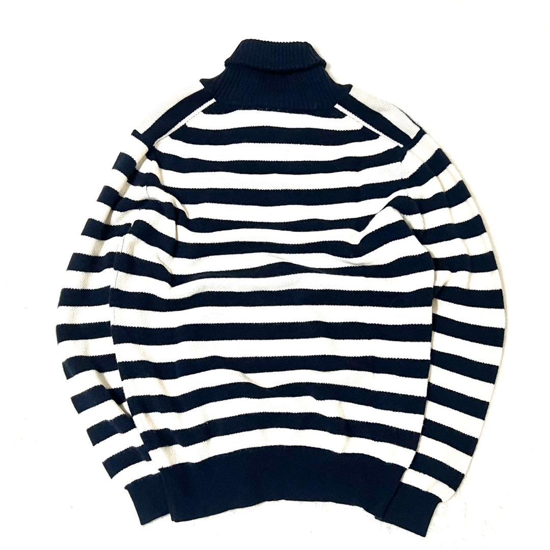 【BEAMS GOLF】 カシミヤ100% スキッパー ボーダーニット XL