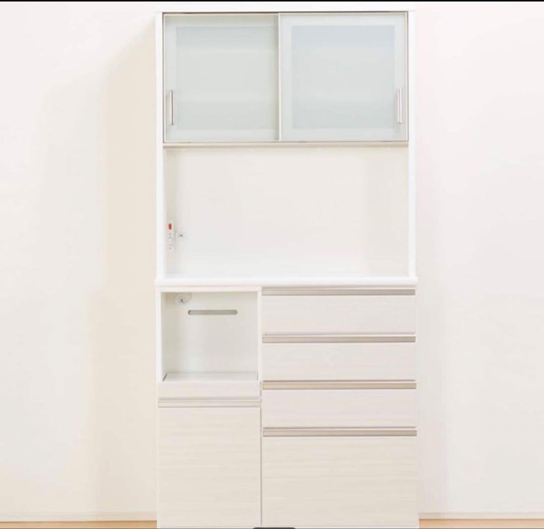 【美品】ニトリ キッチンボード 幅100cm 食器棚 Nポスティア