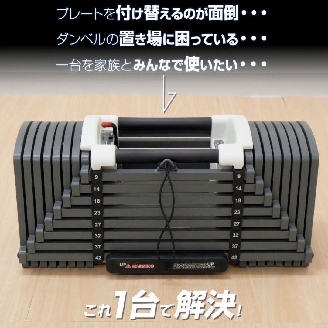 可変式ダンベル パワー ブロックダンベル 42kg 2個セット