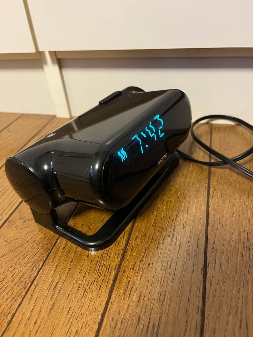 SEIKO デジタル　置時計 スペースエイジ　昭和レトロ　ブラック　中古品