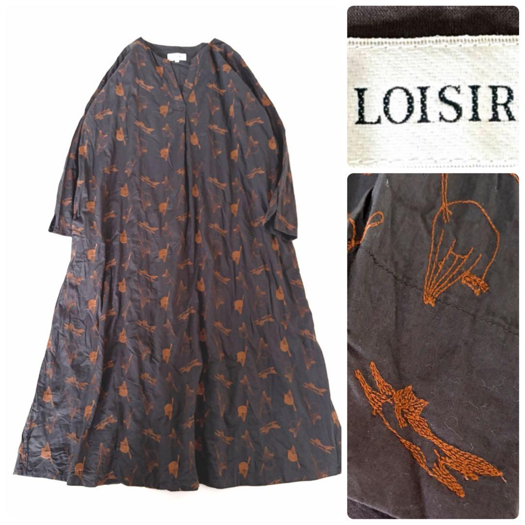 アデュートリステス LOISIR △∴+ 猫刺繍 ワンピース