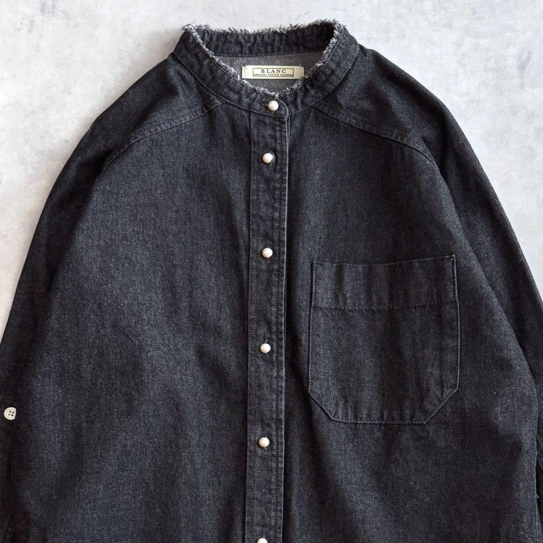 美品 ◆ blanc basque ブランバスク　デニムシャツ　パールボタン