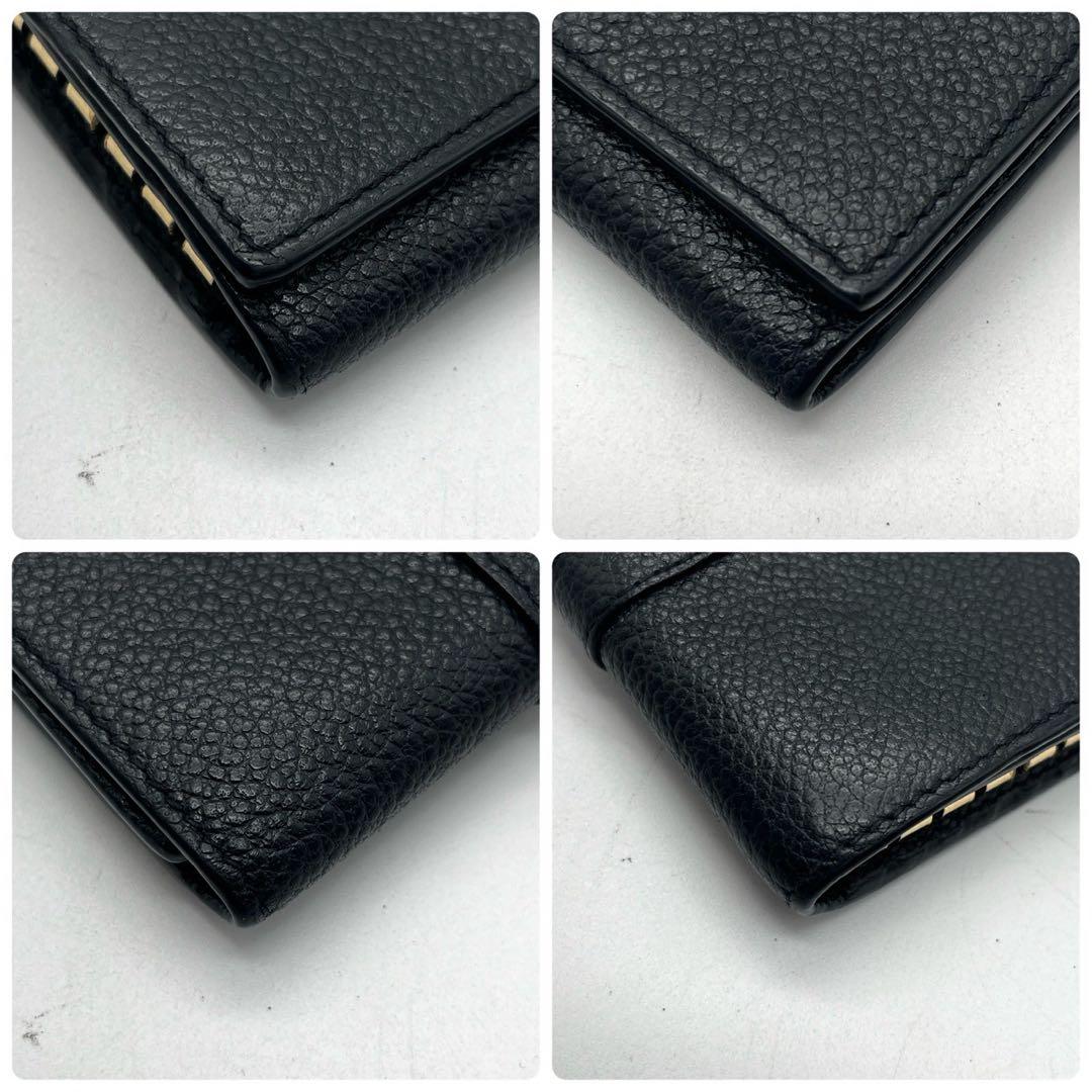 極美品 イヴサンローラン キーケース　6連　レザー　YSL カサンドラ 黒