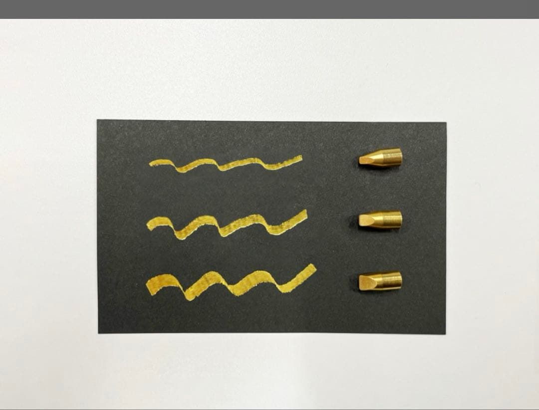 かなざわカタニ メタリックデコペン箔6色セット ペン先7種＋マットピンクホイル