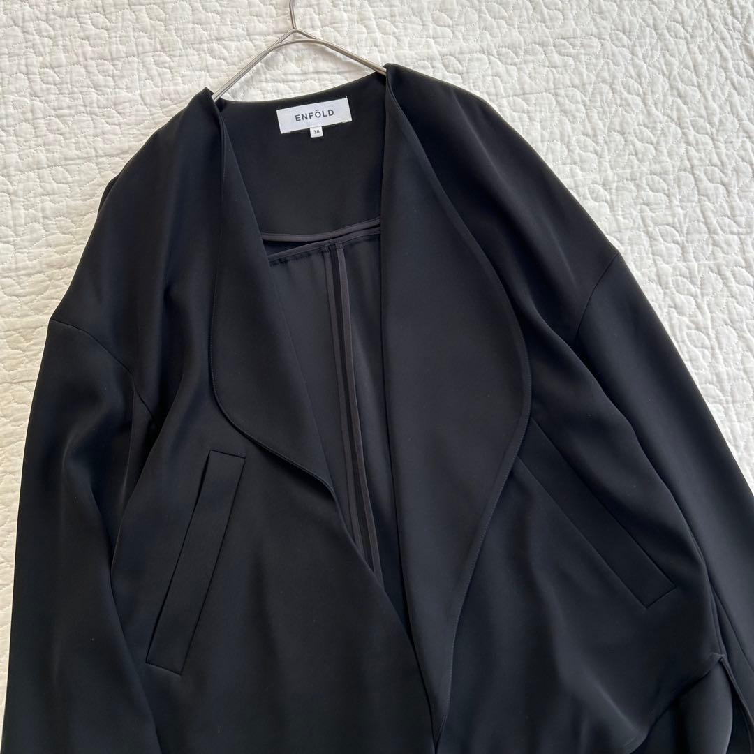 ENFOLD 2024 ASYMMETRY JACKET 38 ブラック