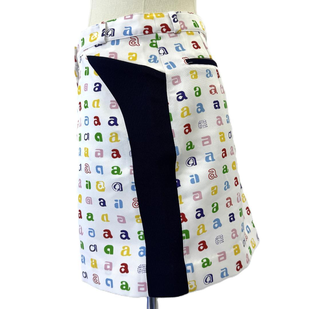【美品】アルチビオ archivio ゴルフウェア 総柄 ミニスカート 38M