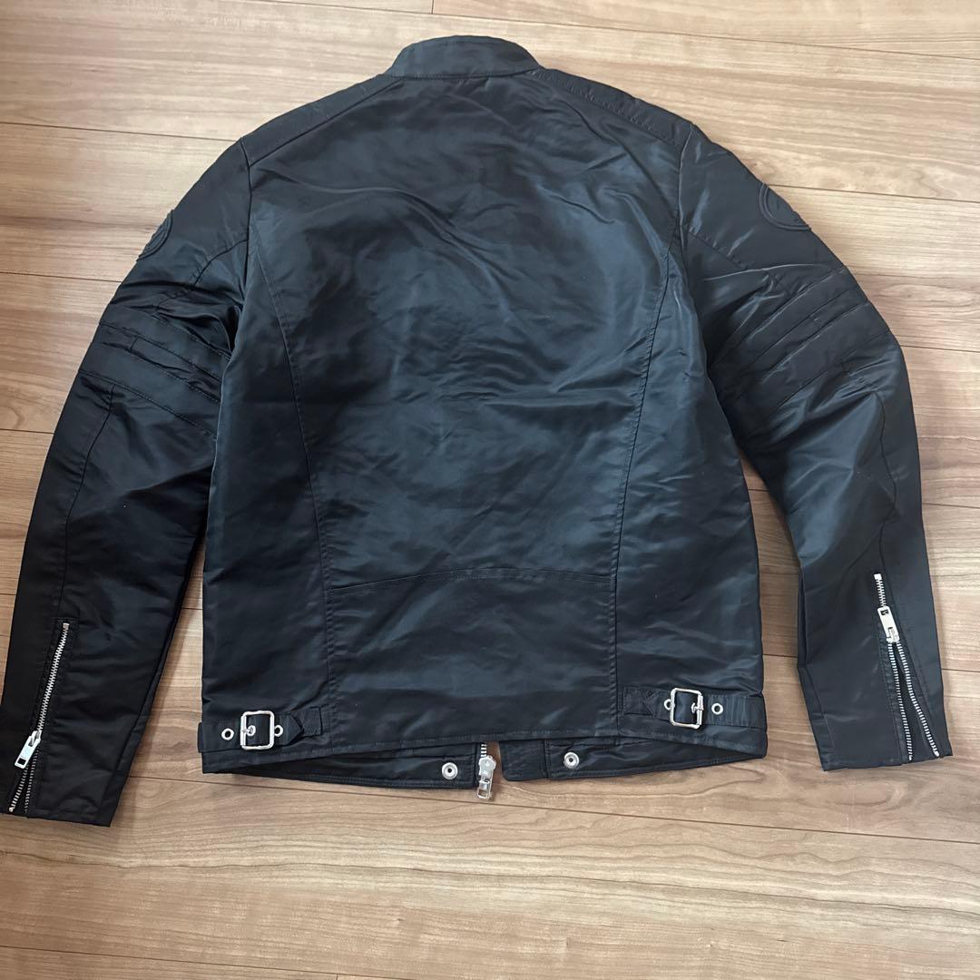 DIESEL ブラック シングルライダースジャケット　池田エライザ着用