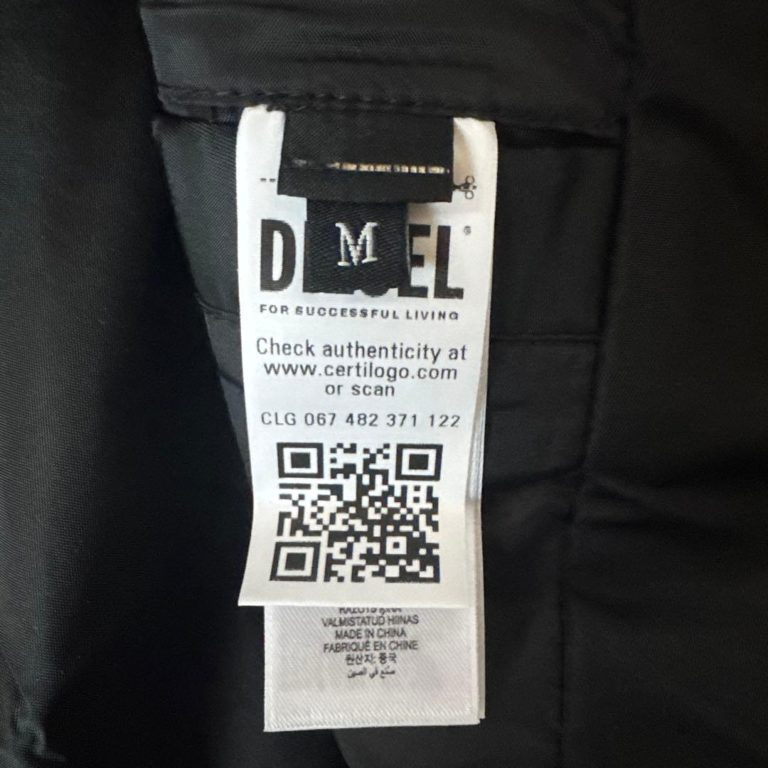 DIESEL ブラック シングルライダースジャケット　池田エライザ着用