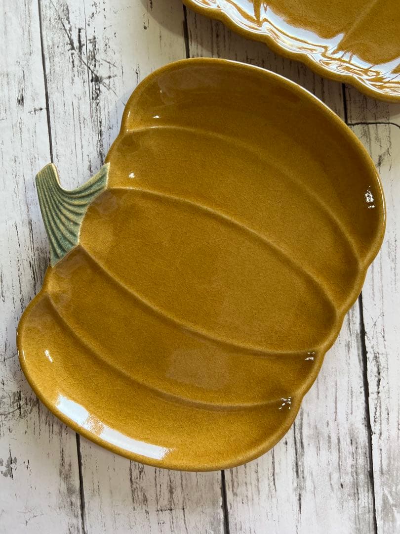 かぼちゃ型 ツヤオレンジプレート23cm 2個 洋食器 オシャレ カフェ風