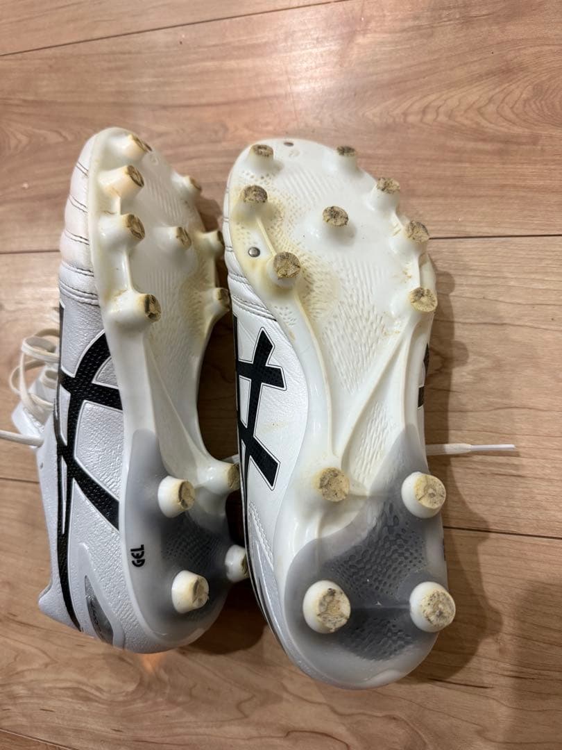 ASICS サッカーシューズ・スパイク ホワイト/ブラックDSライトプロ　ワイド