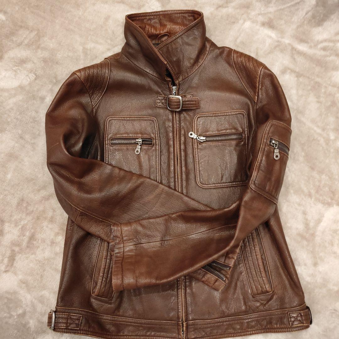 s*y様 Harley Davidson ハーレーダビッドソンブラウンレザージャ