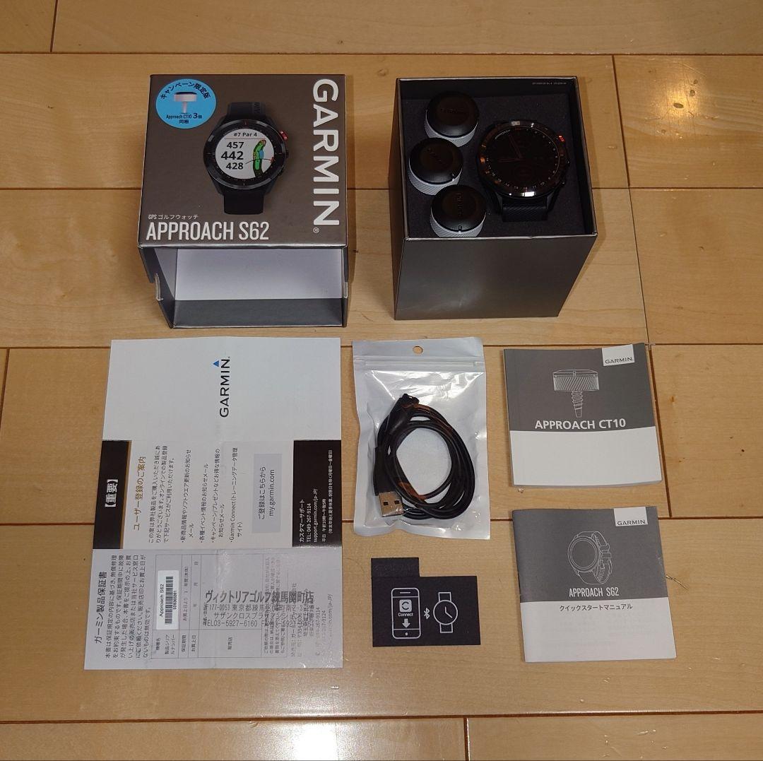 GARMIN Approach S62 ゴルフ用GPSナビ CT10 3個付