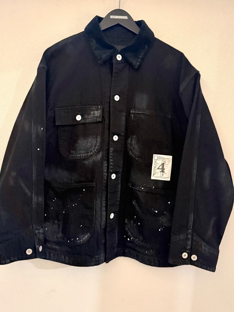 未使用品NEIHGHBORHOOD/BW . WASHED COVERALL黒M