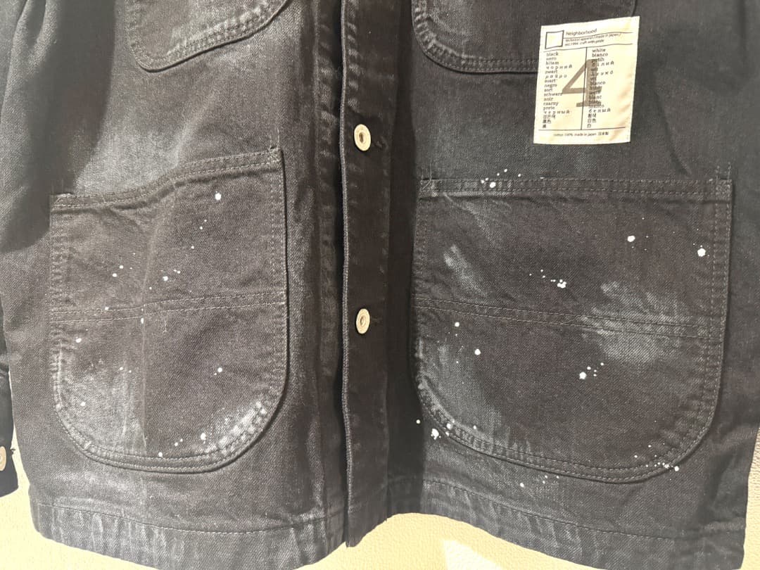 未使用品NEIHGHBORHOOD/BW . WASHED COVERALL黒M