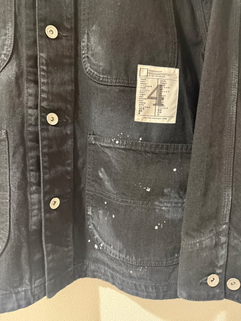 未使用品NEIHGHBORHOOD/BW . WASHED COVERALL黒M