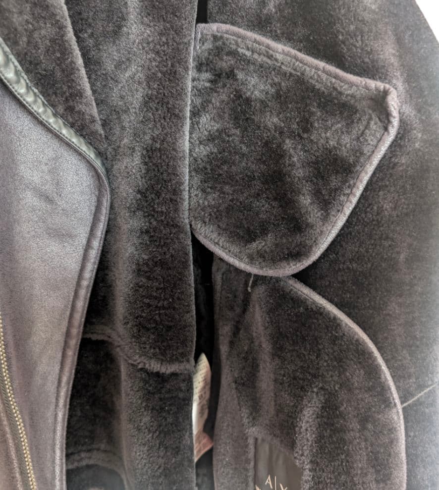ARMANI EXCHANGE ムートンダブルライダース　フェイクレザー