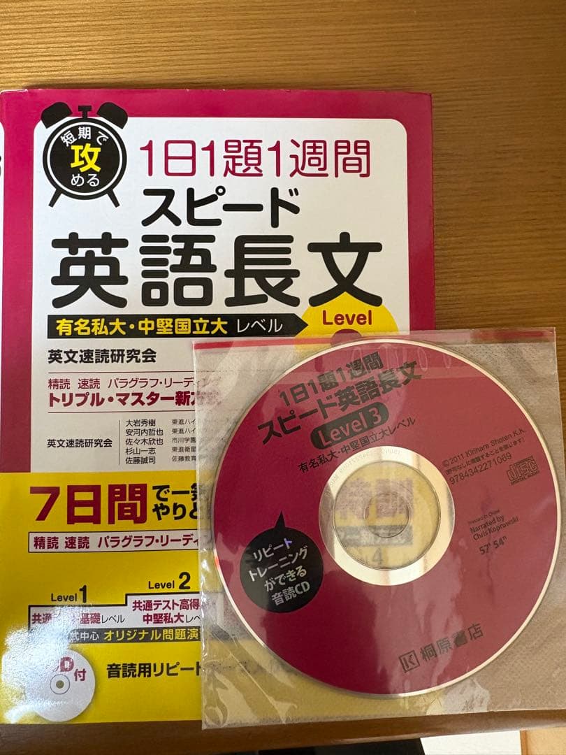 1日1題1週間 スピード英語長文 Level 3