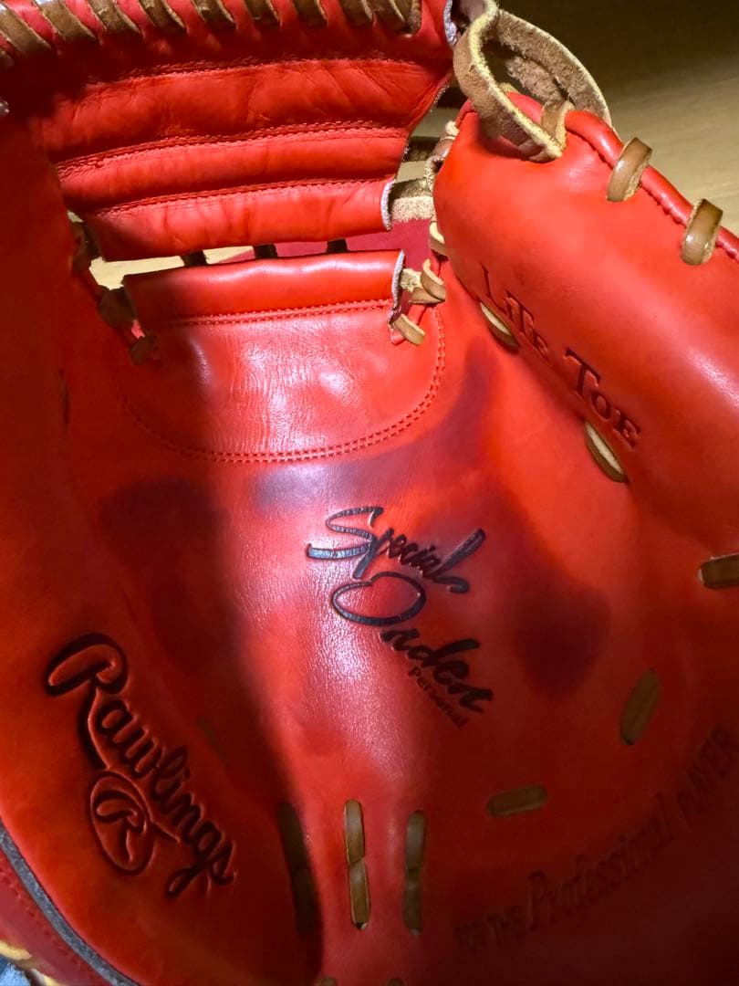 Rawlings オーダー　キャッチャーミット　硬式用　オレンジ　ほぼ未使用品