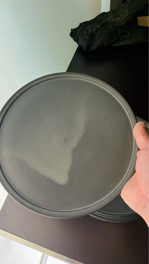 3RD CERAMICS サードセラミックス　黒泥シリーズ　24cm皿　6枚