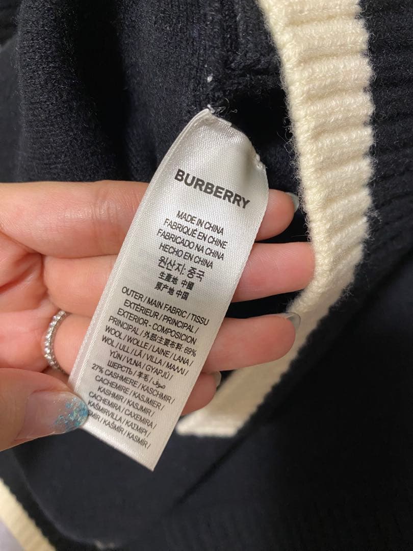 BURBERRY ウールカシミヤケープ　(レシートあり)
