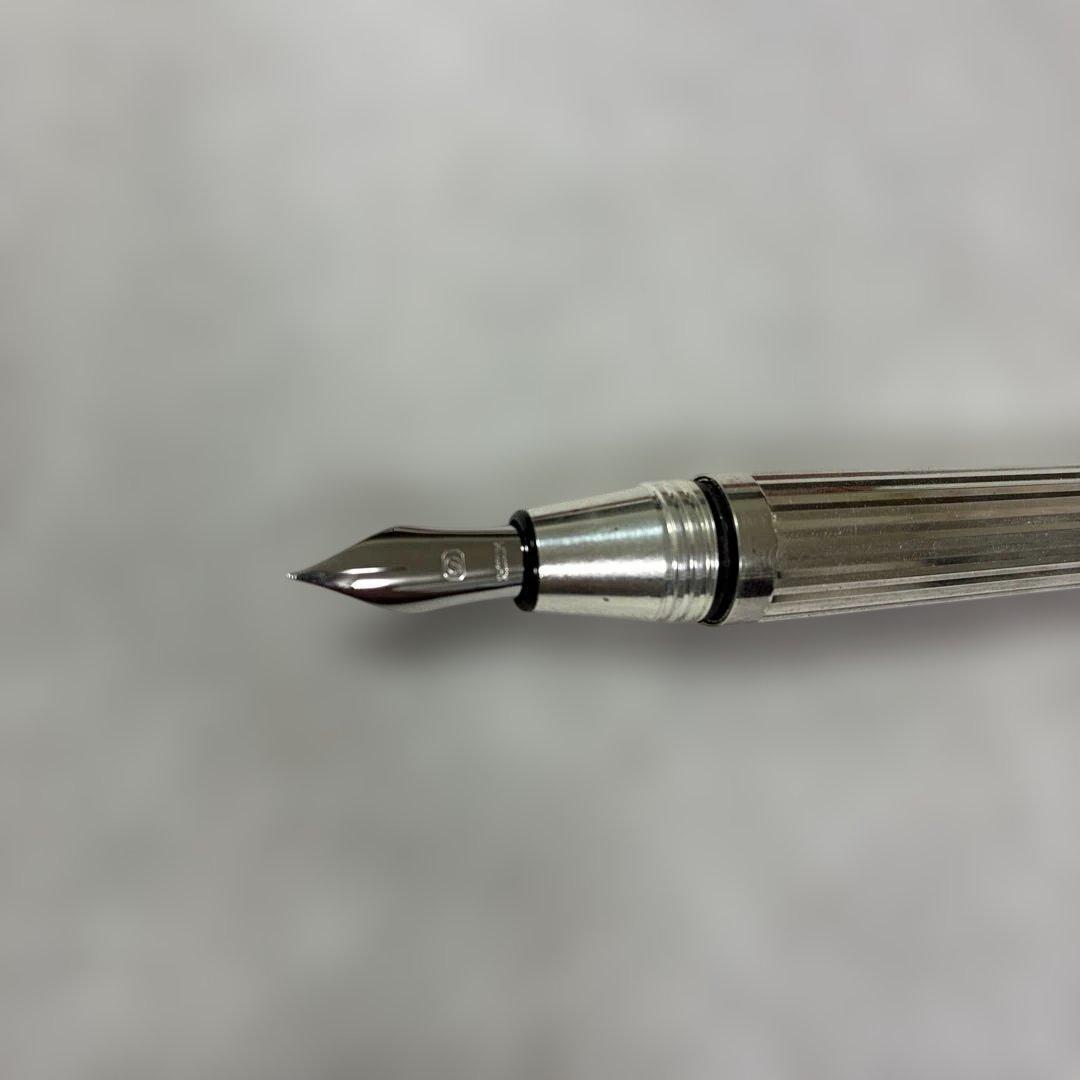S.T. Dupont 万年筆 シルバー/グリーン