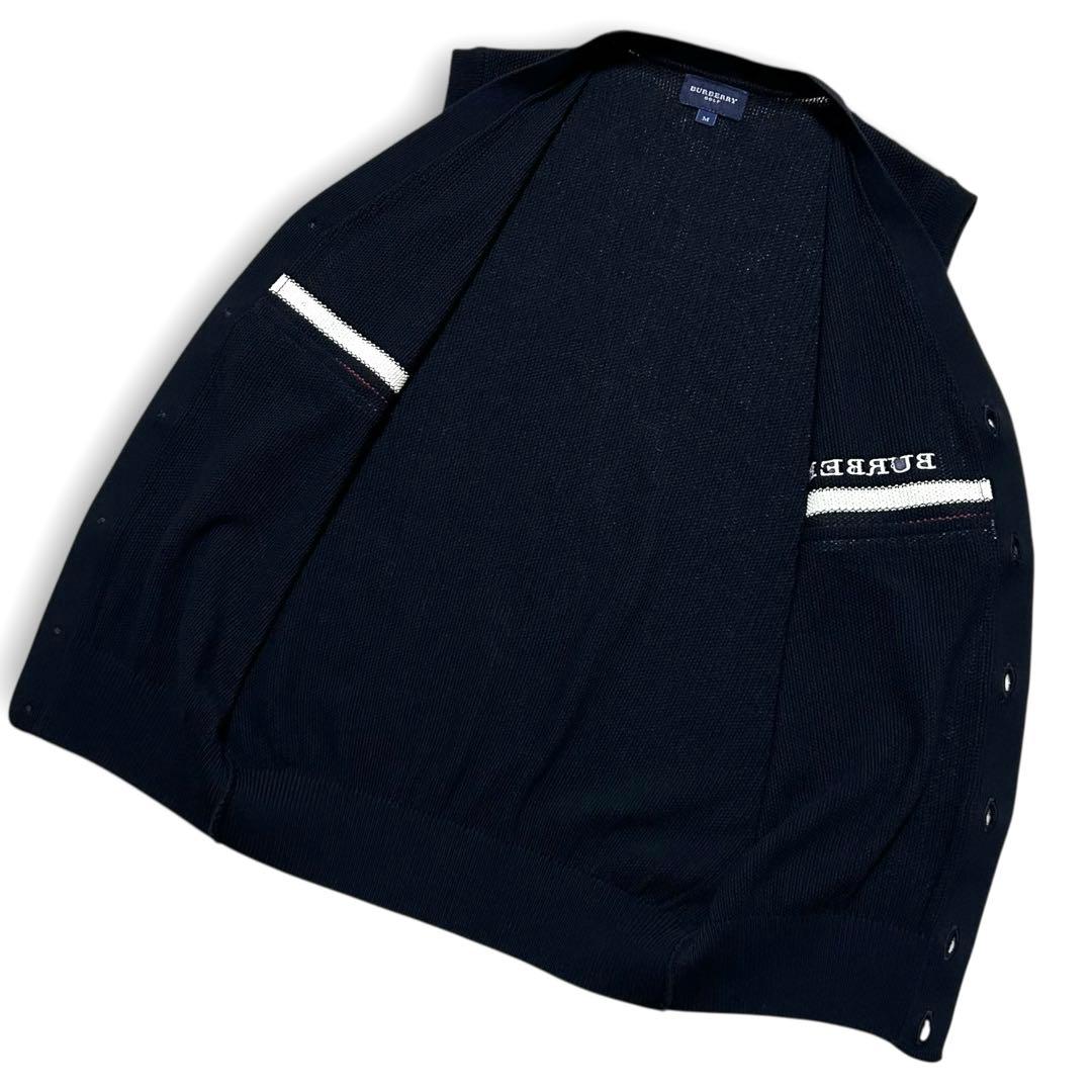 日本製 BURBERRY GOLF ゴルフ 刺繍ロゴ 薄手 ベスト 三陽商会