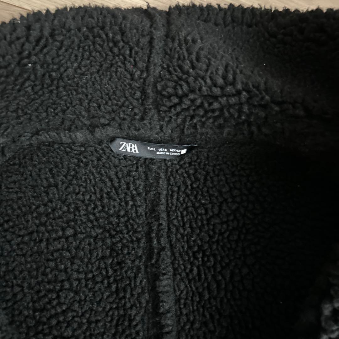 ZARA ボアライダースジャケット