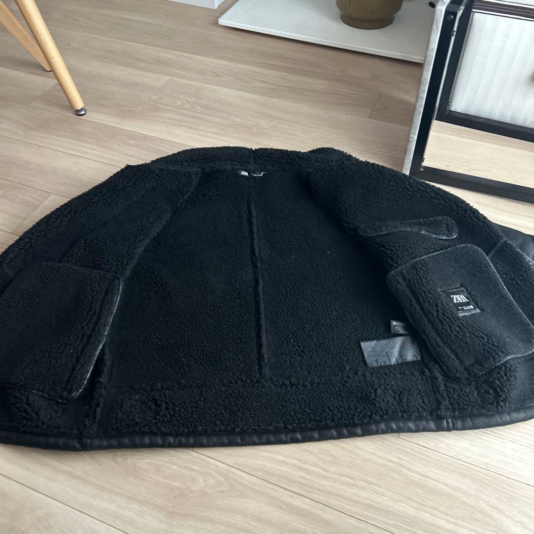 ZARA ボアライダースジャケット