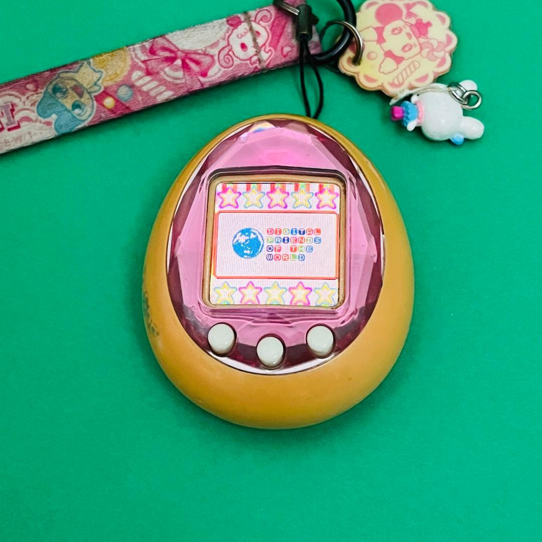【動作確認済】　たまごっちID　ピンク　説明書　ストラップ　付き　平成レトロ