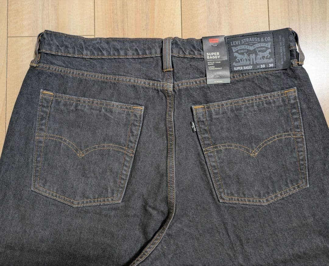 LEVI'S スケート スーパーバギー ブラック CORDURA W33×L30
